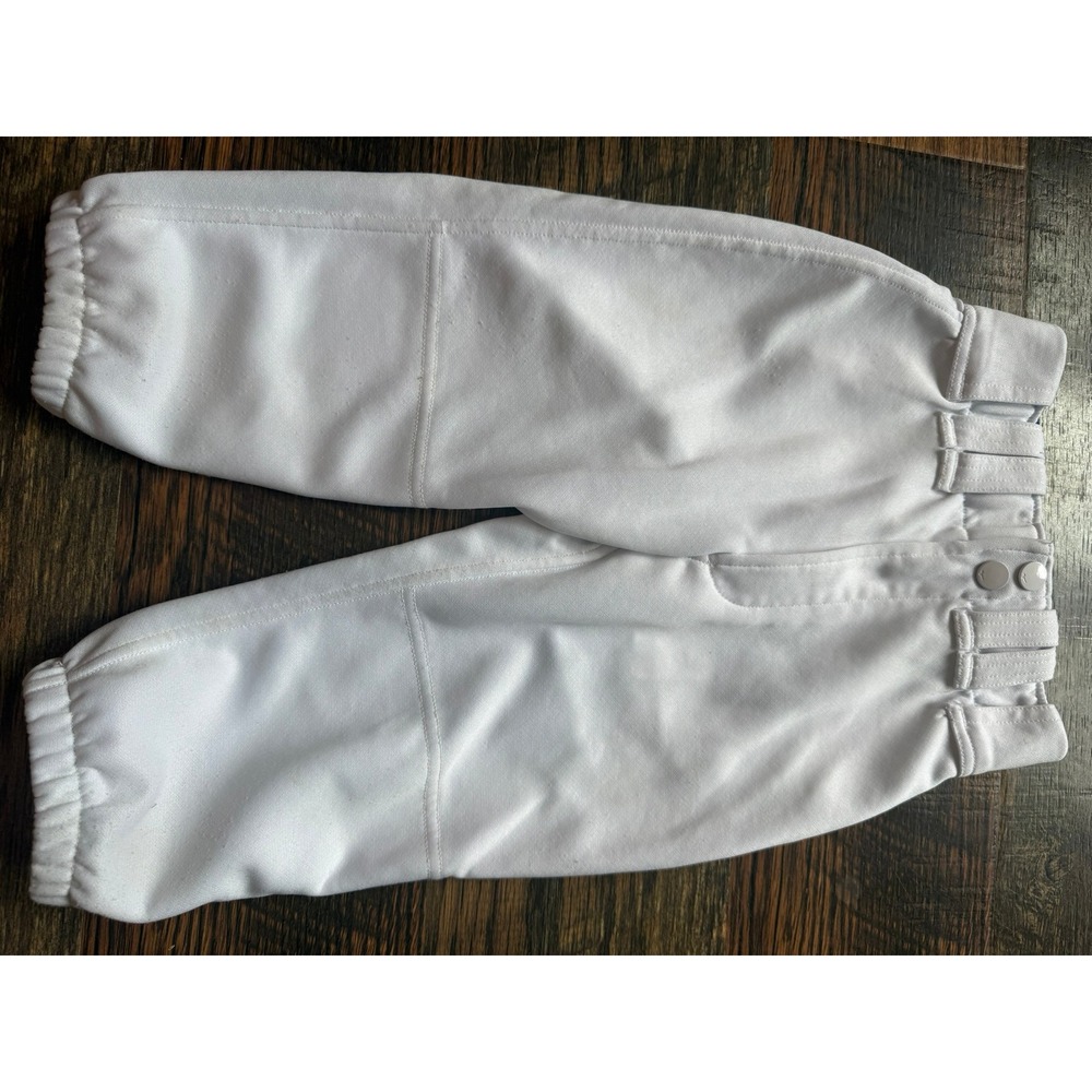 Mizuno Performance Youth Baseball Pants White Double Knee Elastic Bottom YS
